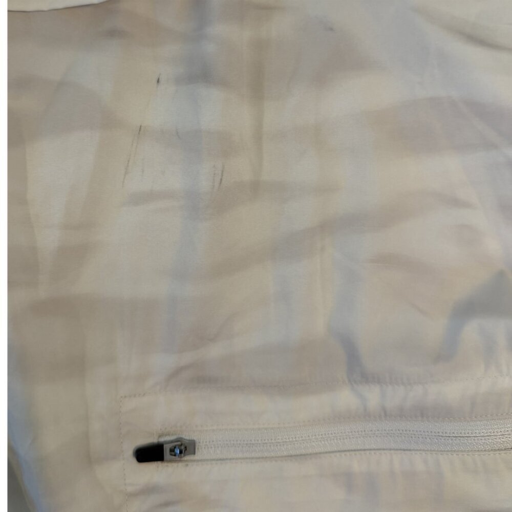 Title: Ace Print Zip Jacket w/ Stowaway Hood – Cream – Size XL NWT - Picture 6 of 11